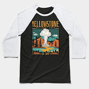 Unveiling Nature's Grandeur: A Journey Through Yellowstone National Park Baseball T-Shirt